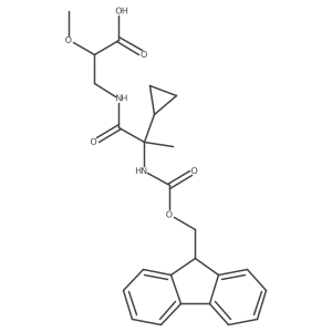 3-[2-cyclopropyl-2-({[(9H-fluoren-9-yl)methoxy]carbonyl}amino)propanamido]-2-methoxypropanoic acid结构式