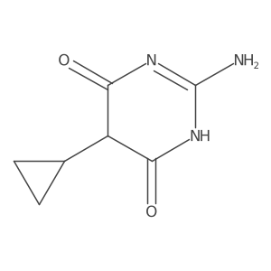 2-Amino-5-cyclopropyl-1,4,5,6-tetrahydropyrimidine-4,6-dione Structure