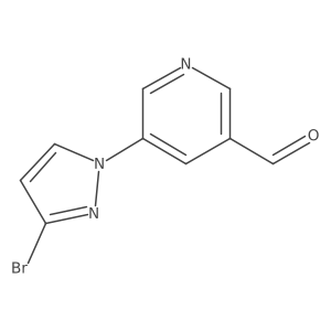 5-(3-bromo-1H-pyrazol-1-yl)pyridine-3-carbaldehyde Structure