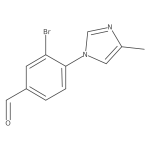 3-bromo-4-(4-methyl-1H-imidazol-1-yl)benzaldehyde结构式