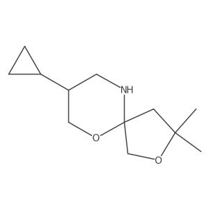 8-Cyclopropyl-3,3-dimethyl-2,6-dioxa-10-azaspiro[4.5]decane结构式