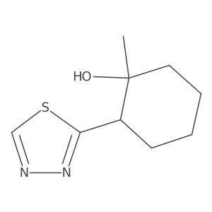 1-Methyl-2-(1,3,4-thiadiazol-2-yl)cyclohexan-1-ol Structure