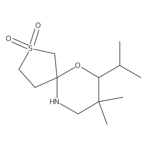 8,8-Dimethyl-7-(propan-2-yl)-6-oxa-2lambda6-thia-10-azaspiro[4.5]decane-2,2-dione Structure