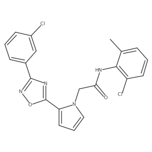 N-(2-chloro-6-methylphenyl)-2-(2-(3-(3-chlorophenyl)-1,2,4-oxadiazol-5-yl)-1H-pyrrol-1-yl)acetamide Structure