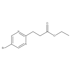 Ethyl 3-(5-bromopyrimidin-2-yl)propanoate结构式