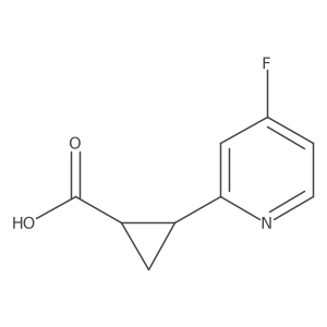 rac-(1R,2R)-2-(4-fluoropyridin-2-yl)cyclopropane-1-carboxylic acid结构式