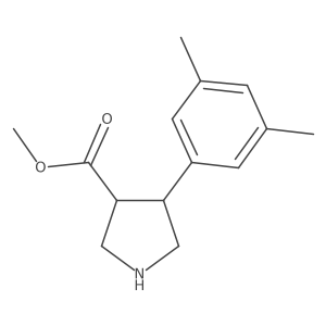 rac-methyl (3R,4S)-4-(3,5-dimethylphenyl)pyrrolidine-3-carboxylate结构式