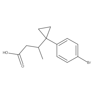 3-[1-(4-Bromophenyl)cyclopropyl]butanoic acid Structure