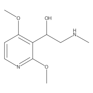 1-(2,4-Dimethoxypyridin-3-yl)-2-(methylamino)ethan-1-ol结构式