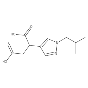 2-[1-(2-methylpropyl)-1H-pyrazol-4-yl]butanedioic acid Structure