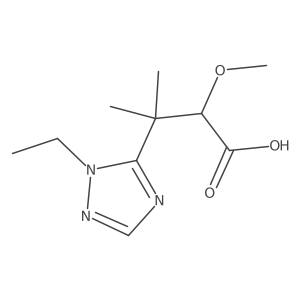 3-(1-ethyl-1H-1,2,4-triazol-5-yl)-2-methoxy-3-methylbutanoic acid结构式