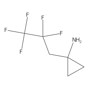 1-(2,2,3,3,3-Pentafluoropropyl)cyclopropan-1-amine结构式