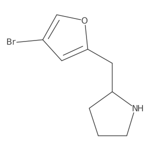 2-[(4-Bromofuran-2-yl)methyl]pyrrolidine Structure