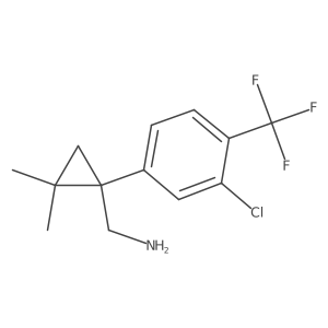 {1-[3-Chloro-4-(trifluoromethyl)phenyl]-2,2-dimethylcyclopropyl}methanamine结构式