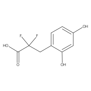 3-(2,4-Dihydroxyphenyl)-2,2-difluoropropanoic acid结构式