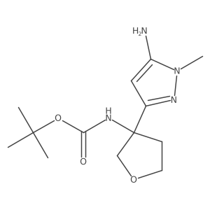 tert-butyl N-[3-(5-amino-1-methyl-1H-pyrazol-3-yl)oxolan-3-yl]carbamate Structure