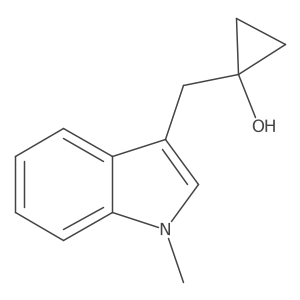 1-[(1-methyl-1H-indol-3-yl)methyl]cyclopropan-1-ol结构式