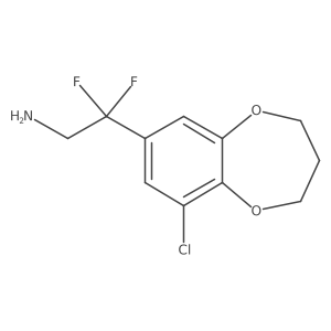 2-(9-chloro-3,4-dihydro-2H-1,5-benzodioxepin-7-yl)-2,2-difluoroethan-1-amine Structure
