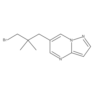 6-(3-Bromo-2,2-dimethylpropyl)pyrazolo[1,5-a]pyrimidine结构式