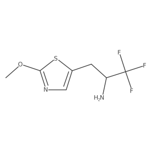 1,1,1-Trifluoro-3-(2-methoxy-1,3-thiazol-5-yl)propan-2-amine结构式