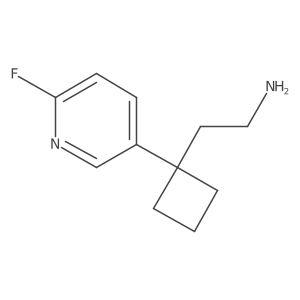 2-[1-(6-Fluoropyridin-3-yl)cyclobutyl]ethan-1-amine结构式