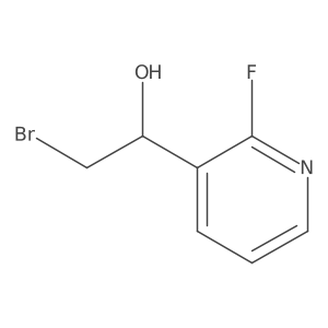 2-Bromo-1-(2-fluoropyridin-3-yl)ethan-1-ol结构式