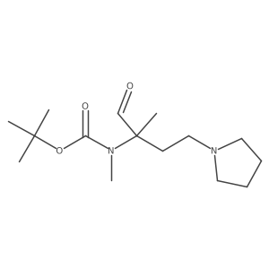 tert-butyl N-methyl-N-[2-methyl-1-oxo-4-(pyrrolidin-1-yl)butan-2-yl]carbamate结构式