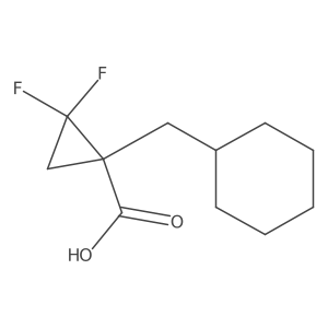 1-(Cyclohexylmethyl)-2,2-difluorocyclopropane-1-carboxylic acid Structure