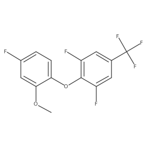 1,3-Difluoro-2-(4-fluoro-2-methoxy-phenoxy)-5-(trifluoromethyl)benzene结构式