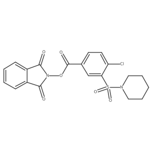1,3-dioxo-2,3-dihydro-1H-isoindol-2-yl 4-chloro-3-(piperidine-1-sulfonyl)benzoate Structure