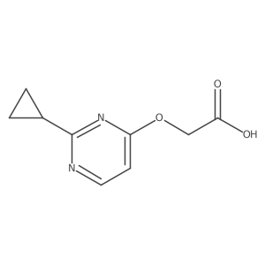 2-[(2-Cyclopropylpyrimidin-4-yl)oxy]acetic acid Structure