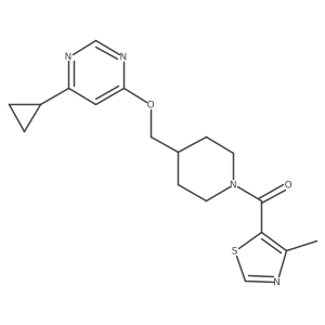 (4-(((6-Cyclopropylpyrimidin-4-yl)oxy)methyl)piperidin-1-yl)(4-methylthiazol-5-yl)methanone结构式