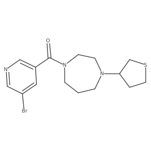 1-(5-Bromopyridine-3-carbonyl)-4-(thiolan-3-yl)-1,4-diazepane Structure