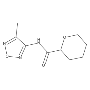 N-(4-methyl-1,2,5-oxadiazol-3-yl)oxane-2-carboxamide结构式