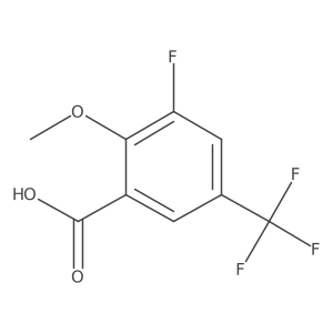 3-Fluoro-2-methoxy-5-(trifluoromethyl)benzoic acid Structure