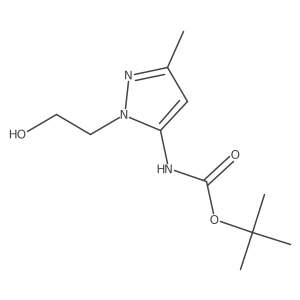 tert-butyl N-[1-(2-hydroxyethyl)-3-methyl-1H-pyrazol-5-yl]carbamate结构式