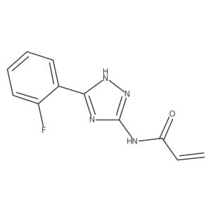N-[3-(2-fluorophenyl)-1H-1,2,4-triazol-5-yl]prop-2-enamide结构式