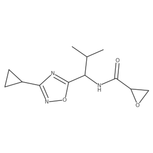 N-[1-(3-Cyclopropyl-1,2,4-oxadiazol-5-yl)-2-methylpropyl]oxirane-2-carboxamide Structure