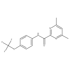 4,6-Dimethyl-N-[4-(trifluoromethoxy)phenyl]pyrimidine-2-carboxamide Structure