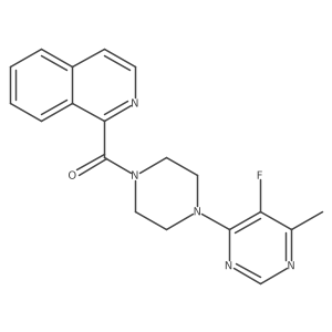 1-[4-(5-Fluoro-6-methylpyrimidin-4-yl)piperazine-1-carbonyl]isoquinoline结构式