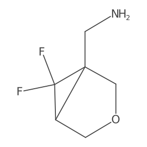 [(1S,5S)-6,6-difluoro-3-oxabicyclo[3.1.0]hexan-1-yl]methanamine结构式