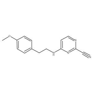 4-{[2-(4-Methoxyphenyl)ethyl]amino}pyrimidine-2-carbonitrile结构式