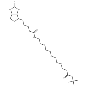 Biotin-PEG3-t-butyl ester Structure