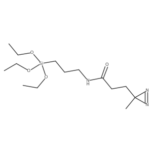 3-(3-methyl-3H-diazirin-3-yl)-N-[3-(triethoxysilyl)propyl]propanamide结构式
