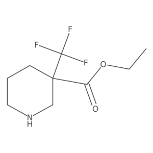 Ethyl 3-(trifluoromethyl)piperidine-3-carboxylate Structure