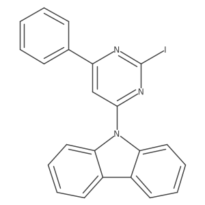 9-(2-Iodo-6-phenylpyrimidin-4-yl)-9H-carbazole结构式