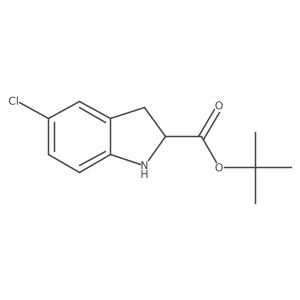 tert-butyl (2S)-5-chloro-2,3-dihydro-1H-indole-2-carboxylate结构式