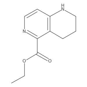 Ethyl 1,2,3,4-tetrahydro-1,6-naphthyridine-5-carboxylate结构式