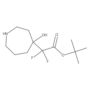 Tert-butyl 2,2-difluoro-2-(4-hydroxyazepan-4-yl)acetate结构式