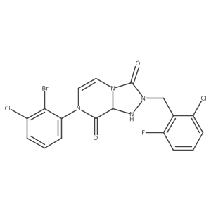 7-(2-Bromo-3-chlorophenyl)-2-[(2-chloro-6-fluorophenyl)methyl]-1,8a-dihydro-[1,2,4]triazolo[4,3-a]pyrazine-3,8-dione Structure